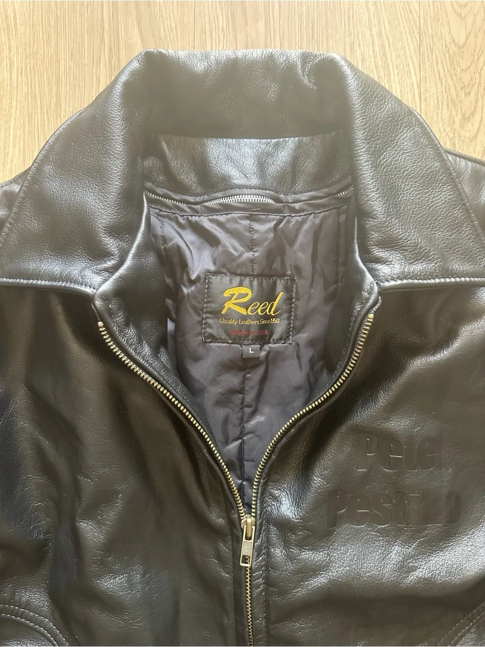Reed Men's Black Leather Bomber Jacket